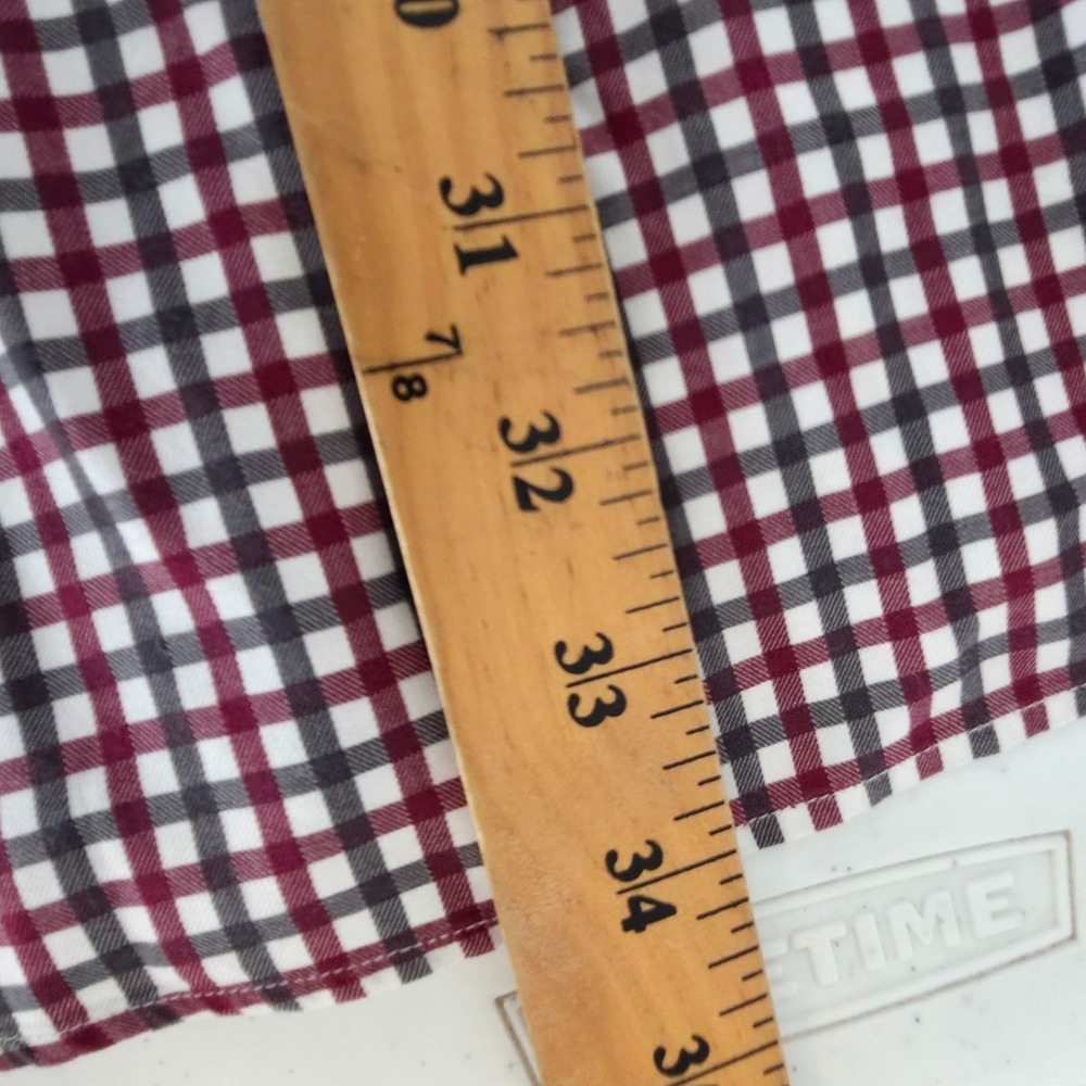 Neiman Marcus Shirt Mens 2XL Check Button Up Long‎ Sleeve Casual Preppy - Picture 9 of 13